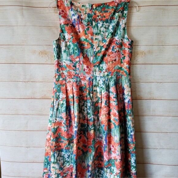 Talbots Spring/Summer Floral Sleeveless Pleated Party Dress Multi Women's 6P - Picture 6 of 11